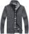 XinYangNi Men’s Sweaters Full Zip Slim Thick Knitted Cardigan Sweaters Jacket with Pockets