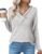 Zeagoo Women’s Casual Tunic Tops Long Sleeve Shirts for Leggings V Neck Button Fall Pullover Blouse Loose Sweatshirts
