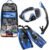 TUSA Sport Adult Black Series Visio Tri-Ex Mask, Dry Snorkel, and Fins Travel Set,