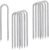 Trampoline Anchors Wind Stakes 12 Inch U- Shaped Ground Anchors Rebar Stakes Heavy Duty for Camping Tent, Soccer Goals, Trampoline Accessories, Dog Fence