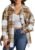 Zeagoo Women’s Plus Size Flannel Plaid Shacket Button Down Flannel Shirts Long Sleeve Casual Fall Jacket 2024