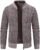 2023 Men Full Zip Cardigan Sweaters Stylish Soft Lapel Collar Raglan Sleeve Casual Ribbed Sweater Coats Fashion Plaid Jacket