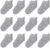 12 Pack Non Slip Kids Toddler Baby Socks with Grips 1-7 Years Boys Girls Cotton Ankle Socks Multi Colors