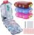 4PS Travel Pill Organizer with 164 Slice Labels,10 Compartments Travel Pill Box Portable Folding Small Pill Case Daily Pill Container Used for Carry Storage Medicine Organizer by M MUchengbao