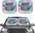 Jewish Culture Art Bohemian Evil Eye Hamsa Hand Car Windshield Sunshade 2-Piece, Sun Protection Cover, Fits Most Cars SUV, Vans.