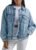 Wrangler Women’s Relaxed Fit Girlfriend Denim Jacket