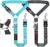 Removable Dog Seat Belt Harness for Car, 3 in 1 Pet Dog Car Seatbelt Leash, Retractable Restraint Secures to Vehicle Headrest & Adjustable Reflective Bungee Dog Seatbelt Tether with Poop Bag Holder