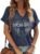 Women Vintage V Neck Shirts Rock and Roll Music Guitar Graphic T Shirt Country Music Tops Teacher Tee