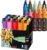 15 Posca Paint Markers, 8K Broad Coloring Markers with Broad Chisel Tips, Set of Acrylic Paint Pens for Art Supplies, Fabric Paint, Fabric Markers, Paint Pen, Art Markers