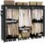 Portable Closet, 81.5 Inch Extra Large Capacity Wardrobe Closet with Cover, Clothes Storage Organizer with Shelves and 5 Hanging Rods, Easy to Assembly, Black PCT136B01