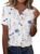 Zeagoo Womens Summer Tops Casual Short Sleeve V Neck Shirts Business Dressy Work Tunic Blouses