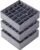 3 Pack Sock Underwear Organizer Dividers, 64 Cell Fabric Foldable Drawer Organizer for Dresser Closet Organizers and Storage Boxes for Organizing Socks, Underwear, Ties (16+24+24 Cell, Gray)