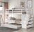 Bunk Bed Twin Over Twin, Bunk Bed with Trundle for Adults, Bunk Bed with Stairs and Storage, Twin Bunk with Drawer(Grey) (Color : Dark White, Size : with hiden Drawers)