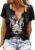 Womens Vintage Rock Music Band Shirts Funny Skeletons Graphic Tees Casual Country Music Tshirt Band Music Lovers T-Shirt