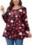Womens Tunic Tops 3/4 Sleeve Plus Size Crew Neck Swing Flare Loose Fit T-Shirt Blouses to Wear with Leggings