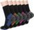 Iseasoo Compression Socks for Women & Men Circulation – Plantar Fasciitis Crew Socks Support for Athletic Running