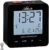 Atlanta Alarm Clock, Plastic, Black, 6.5 x 6.5 cm