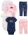 Simple Joys by Carter’s baby-girls 6-piece Bodysuits (Short and Long Sleeve) and Pants Set