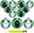 Soccer Ball (Black/Green/Silver, White/Green/Silver) w/Pump (Size 4, Pack of 12)