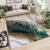 Emerald Green Gold Gradient Marble Area Rug, Modern Abstract Light Luxury Floor Carpet, Indoor Rugs Soft Washable Non-Slip Durable for Living Room Bedroom Study Dining Room Decor 3′ x 4′