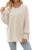 2024 Women’s Fall Fashion Top Oversized Ripped Crewneck Pullover Sweaters Ribbed Knit Top Trendy Outfits