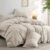 2 Piece All Seasons Cozy Ultra Soft Lightweight 100% Cotton Comforter with Insert Twin Size | Pretty Charcoal Gray Color Aesthetic Bedding Plush Luxury Feel Farmhouse Shabby Chic Look