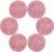 Topotdor 15 Inch Round Placemats Stain Resistant Anti-Skid Washable Polyproplene Table Mats Placemats(Pink, Set of 6)
