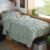 7 Piece Bed in Bag Set Tufted Pin-Tuck Pleated Boho Comforter Set King Size Farmhouse Textured Design | All Seasons Pretty Sage Olive Green Color Aesthetic Bedding Soft Plush Cozy Luxury Look